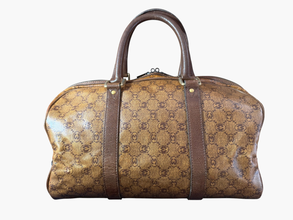 Morabito monogram duffle bag, front view with handles