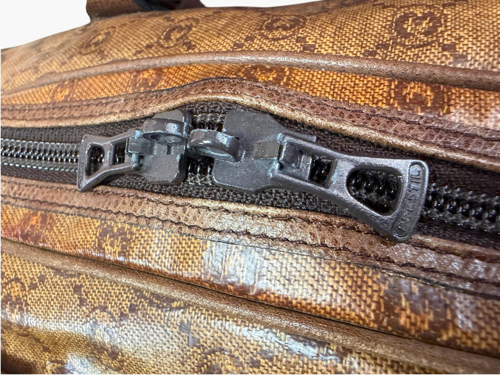 Morabito monogram duffle bag, zip closure
