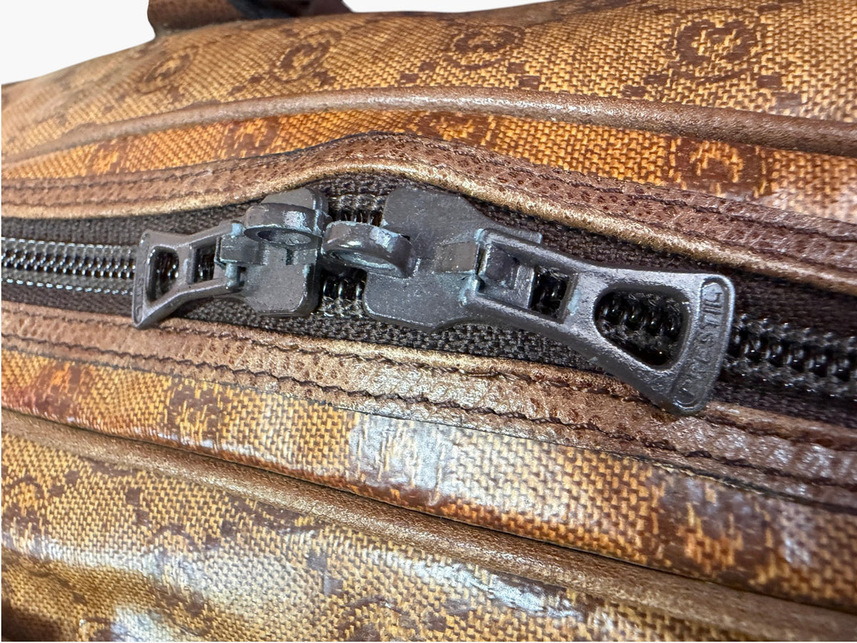 Morabito monogram duffle bag, zip closure