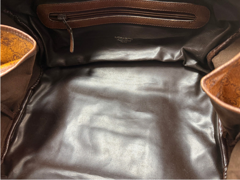 Morabito Paris label inside the duffle bag, 1 Place Vendôme