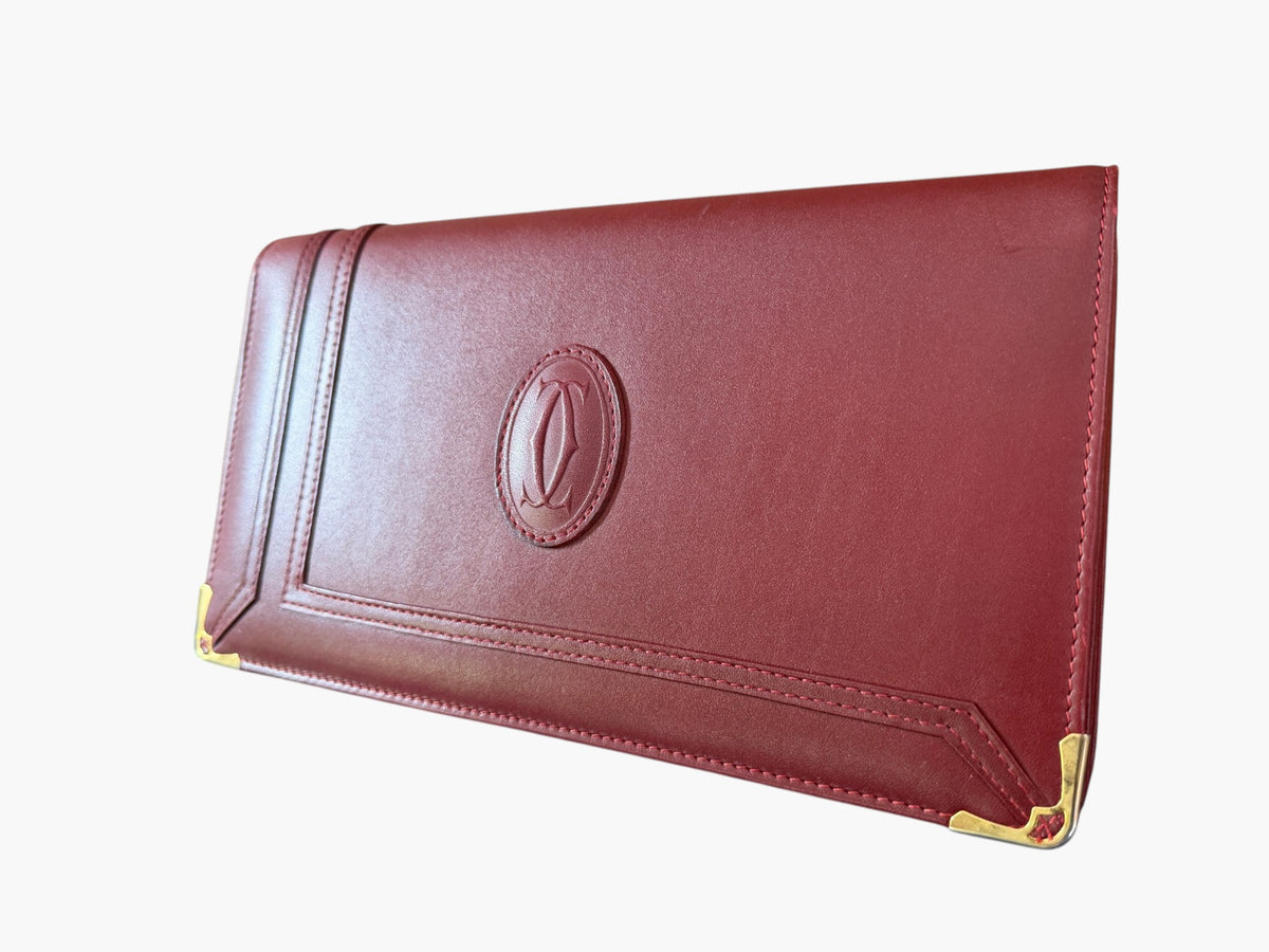 Cartier Must de Cartier clutch, angled view