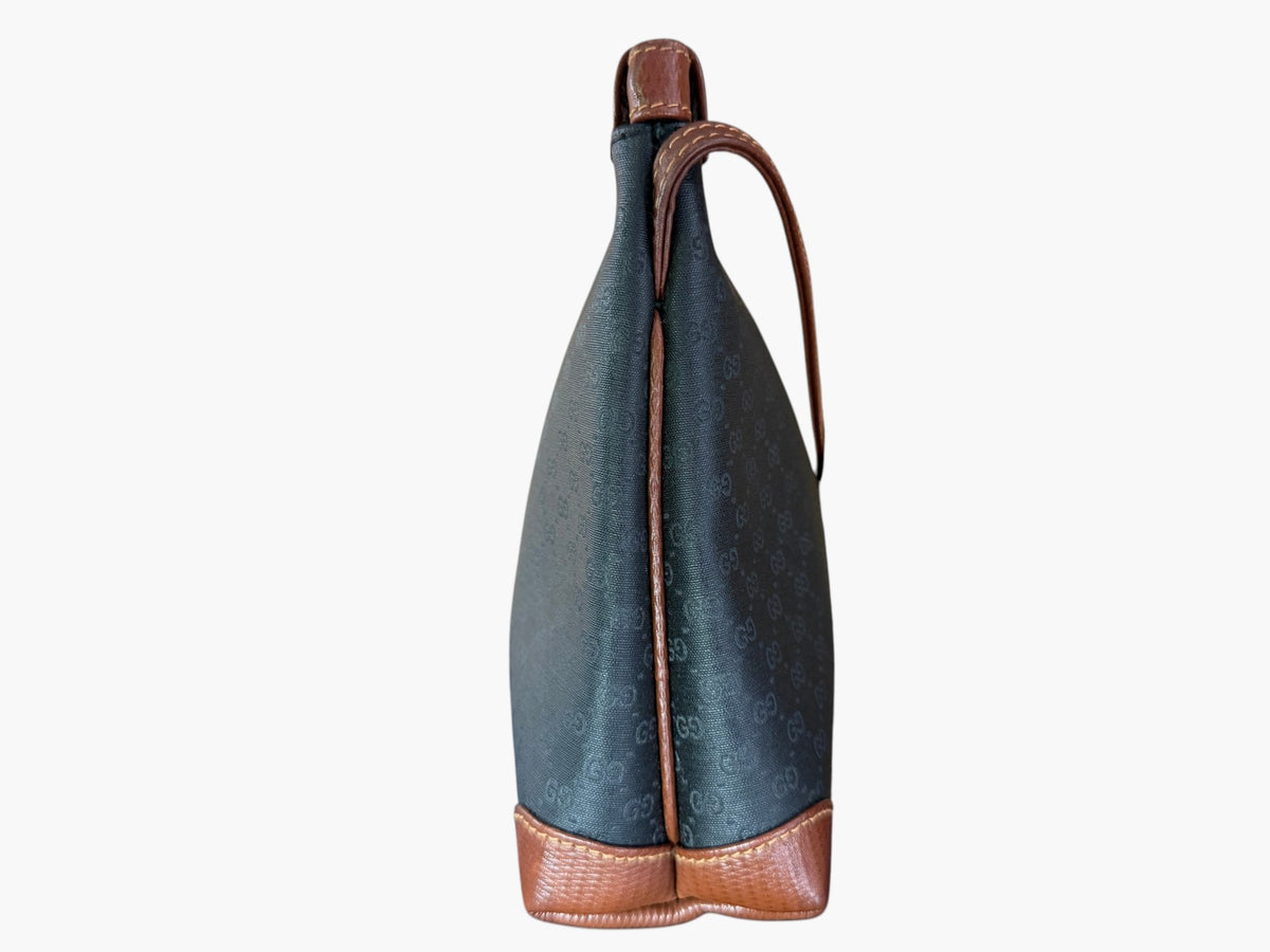 Vintage Gucci Micro GG coated canvas crossbody bag with tan leather trim, image 9 of 21