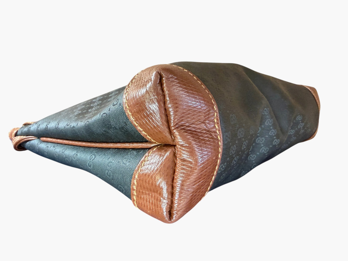 Vintage Gucci Micro GG coated canvas crossbody bag with tan leather trim, image 13 of 21