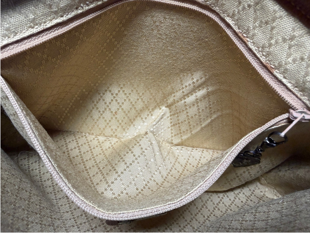 Vintage Gucci Micro GG coated canvas crossbody bag with tan leather trim, image 19 of 21