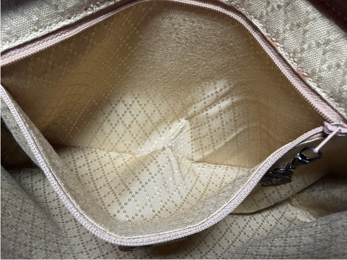 Vintage Gucci Micro GG coated canvas crossbody bag with tan leather trim, image 19 of 21