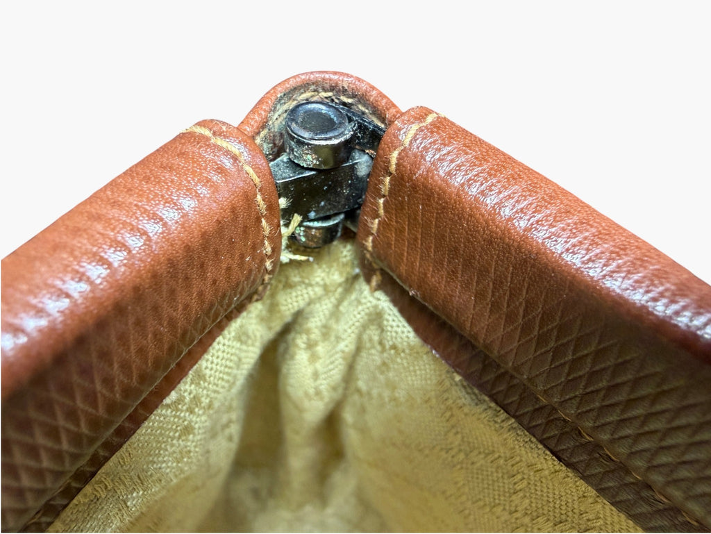 Vintage Gucci Micro GG Coated Canvas Crossbody Bag with Leather Trim