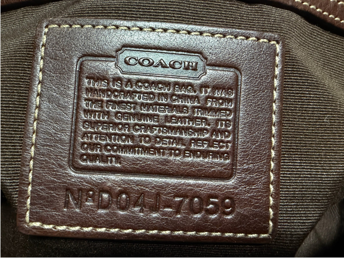 Vintage Coach Signature Canvas and Suede Studded Soho Bag, image 17 of 17