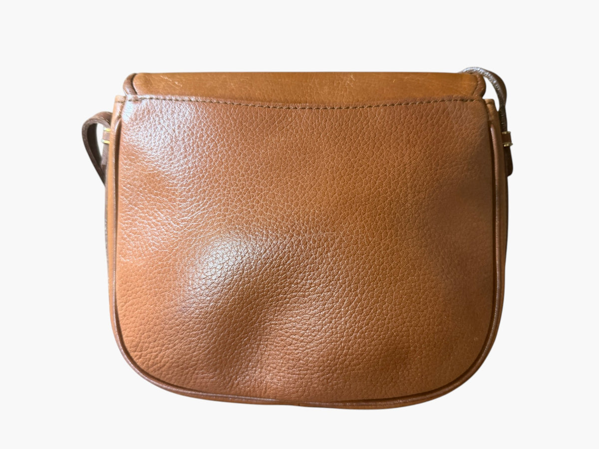 Vintage Burberrys Tan Leather Saddle Crossbody Bag with Nova Check Lining, image 5 of 16