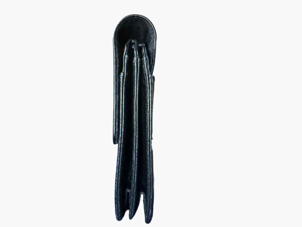 Vintage Burberrys of London Black Grained Leather Clutch with Nova Check Lining, image 7 of 16