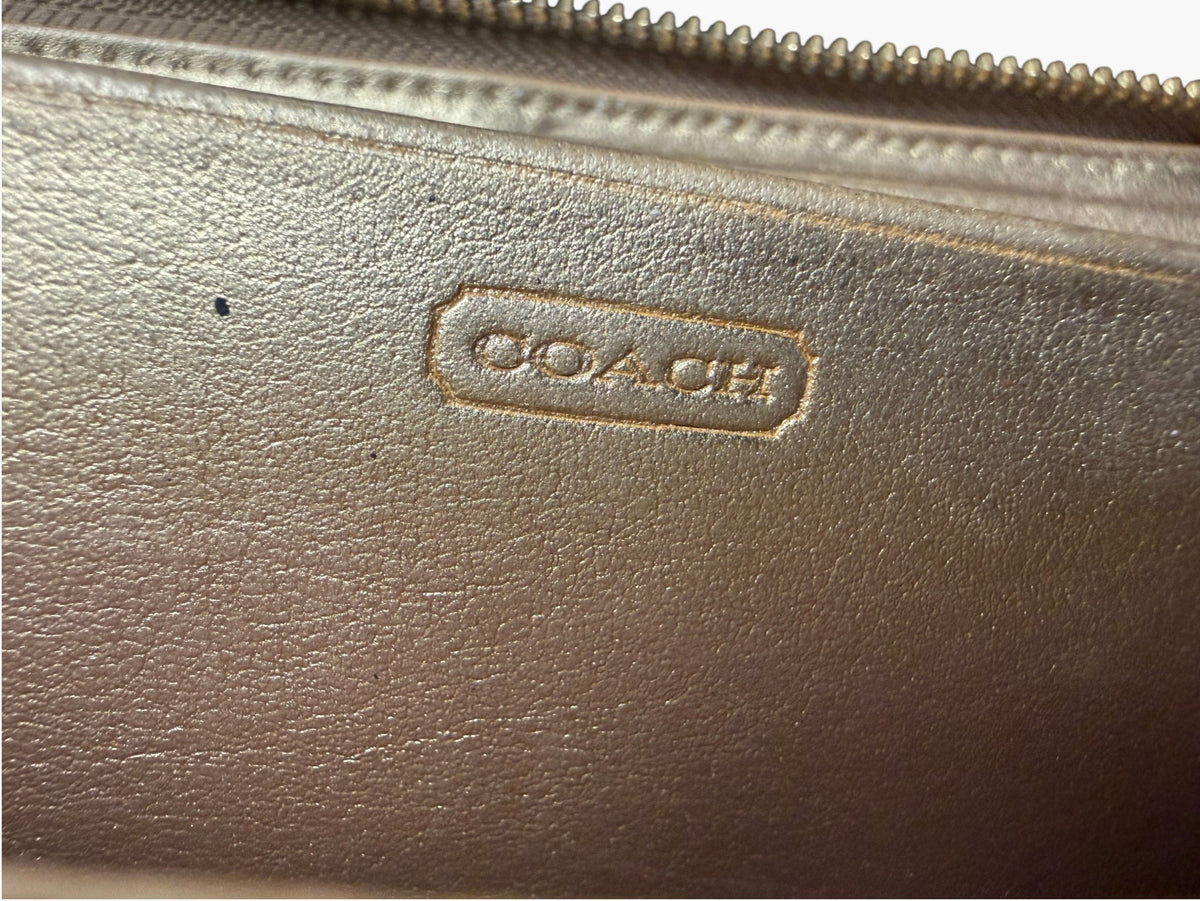 Coach Signature Y2K Soho Patchwork Metallic Leather Accordion Zip Wallet, image 9 of 15