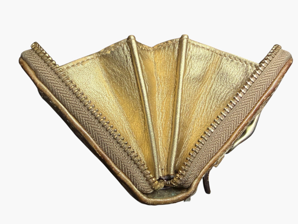 Coach Signature Y2K Soho Patchwork Metallic Leather Accordion Zip Wallet, image 14 of 15