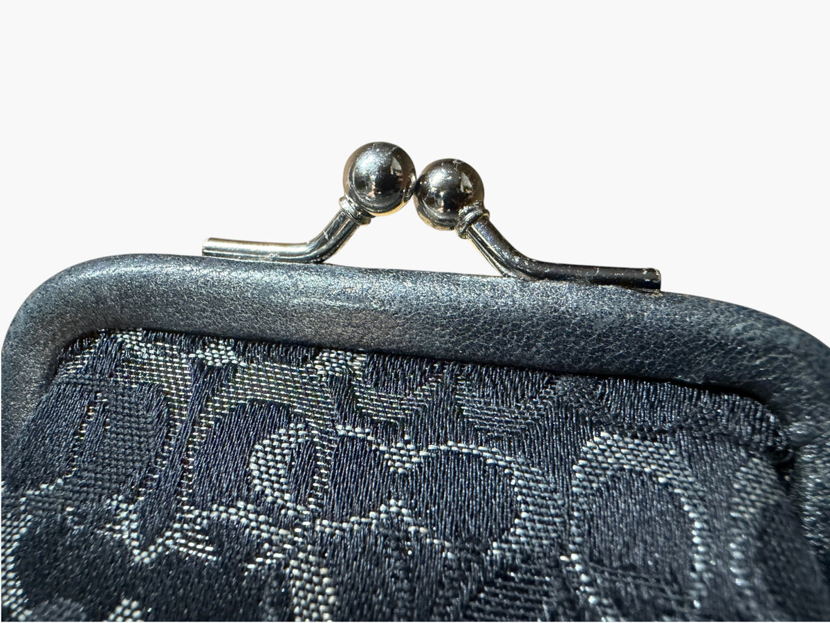 Coach Signature Jacquard Mini Lurex Kisslock Coin Purse Bag Charm, image 2 of 8