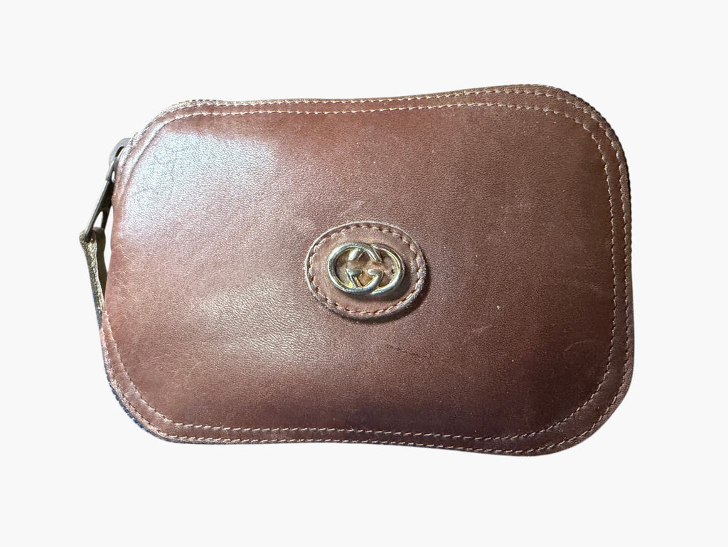 Vintage Gucci Horsebit Print Foldable Tote in Brown Leather Pouch, image 3 of 10
