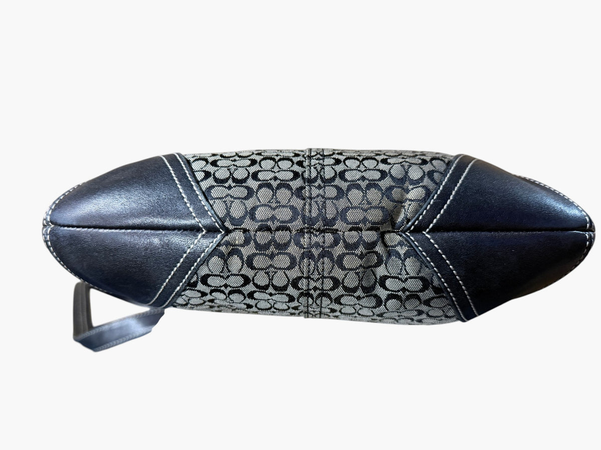 Coach Soho Signature Mini C Jacquard Hobo Shoulder Bag in Black and Grey, image 11 of 18