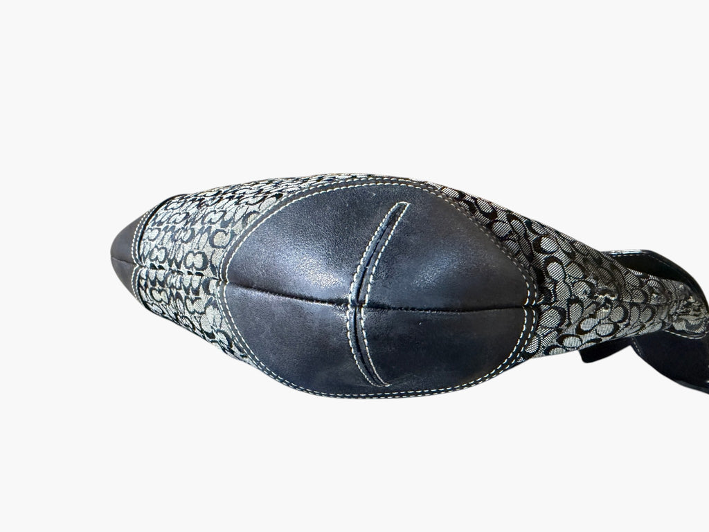 Coach Soho Signature Mini C Jacquard Hobo Shoulder Bag in Black and Grey, image 10 of 18