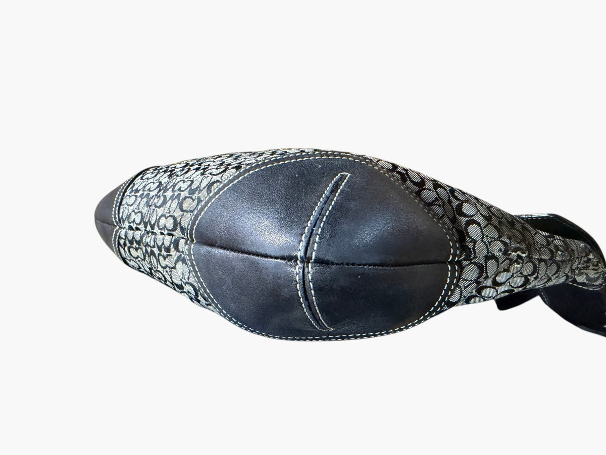 Coach Soho Signature Mini C Jacquard Hobo Shoulder Bag in Black and Grey, image 10 of 18