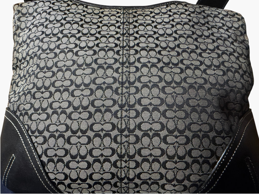 Coach Soho Signature Mini C Jacquard Hobo Shoulder Bag in Black and Grey, image 4 of 18