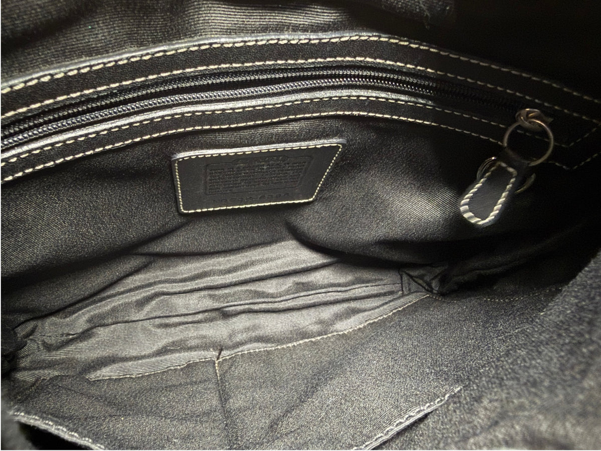 Coach Soho Signature Mini C Jacquard Hobo Shoulder Bag in Black and Grey, image 15 of 18