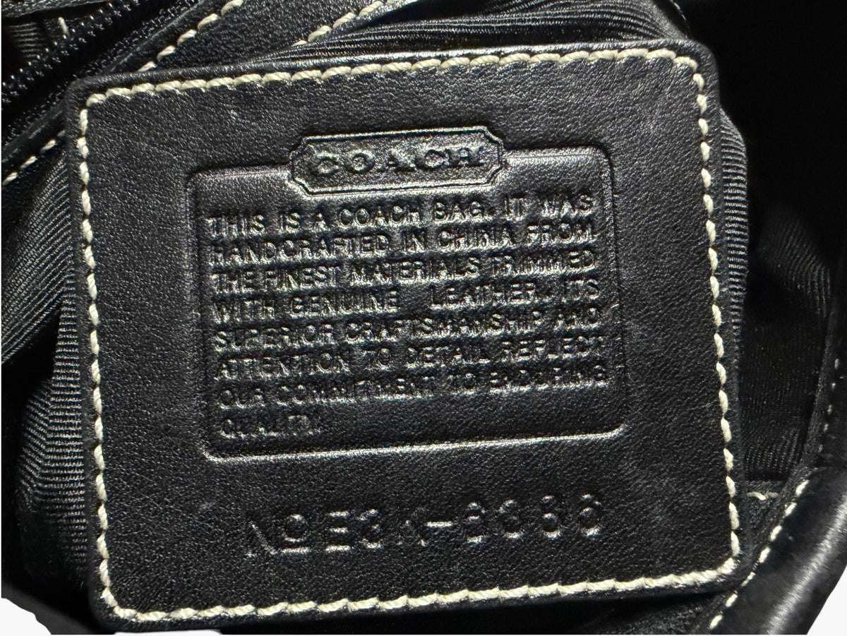 Coach Soho Signature Mini C Jacquard Hobo Shoulder Bag in Black and Grey, image 16 of 18