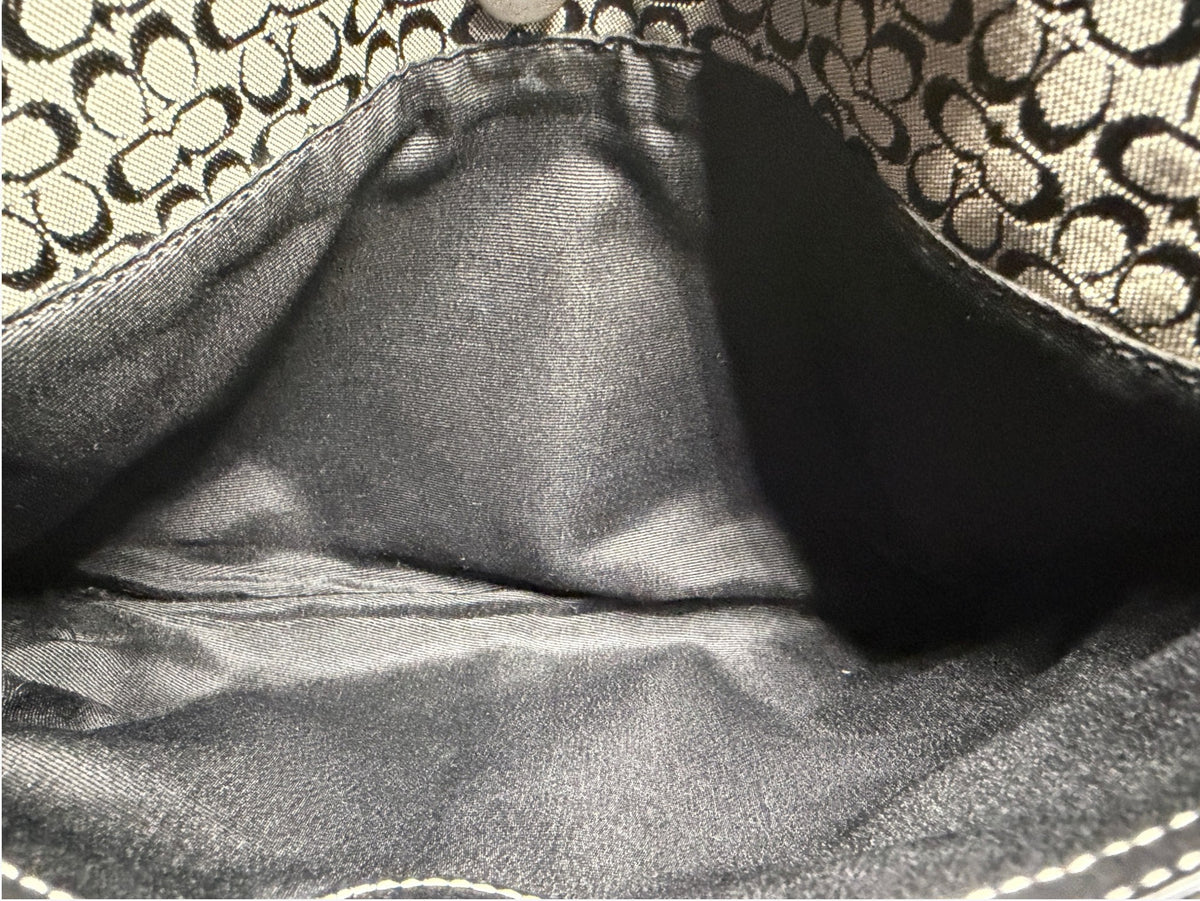 Coach Soho Signature Mini C Jacquard Hobo Shoulder Bag in Black and Grey, image 18 of 18