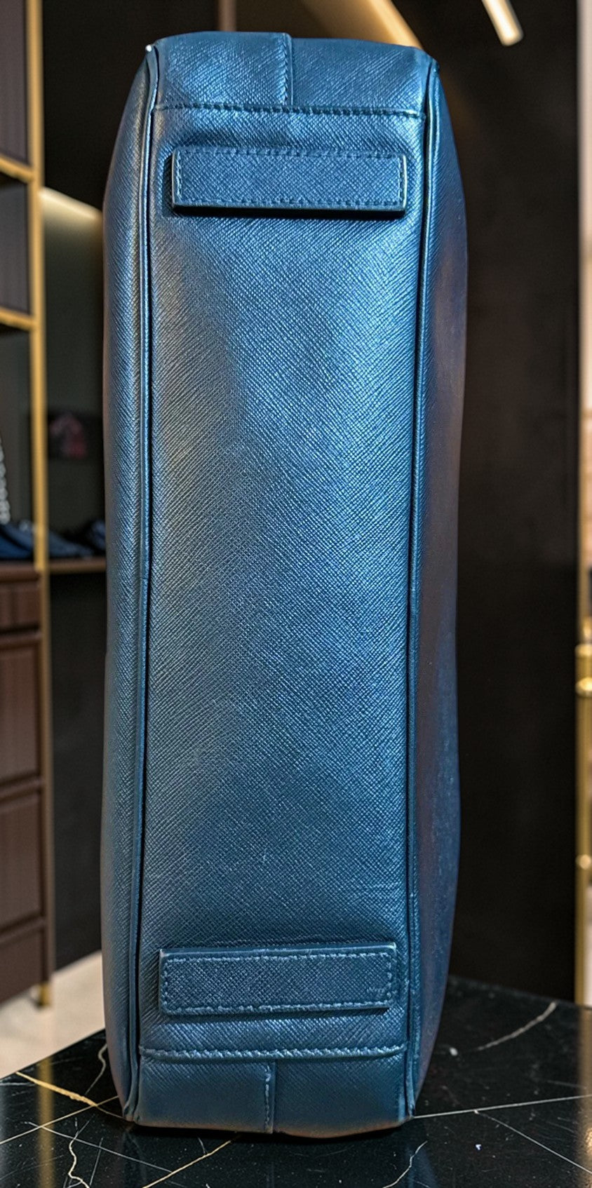 Prada Saffiano Leather Briefcase Black