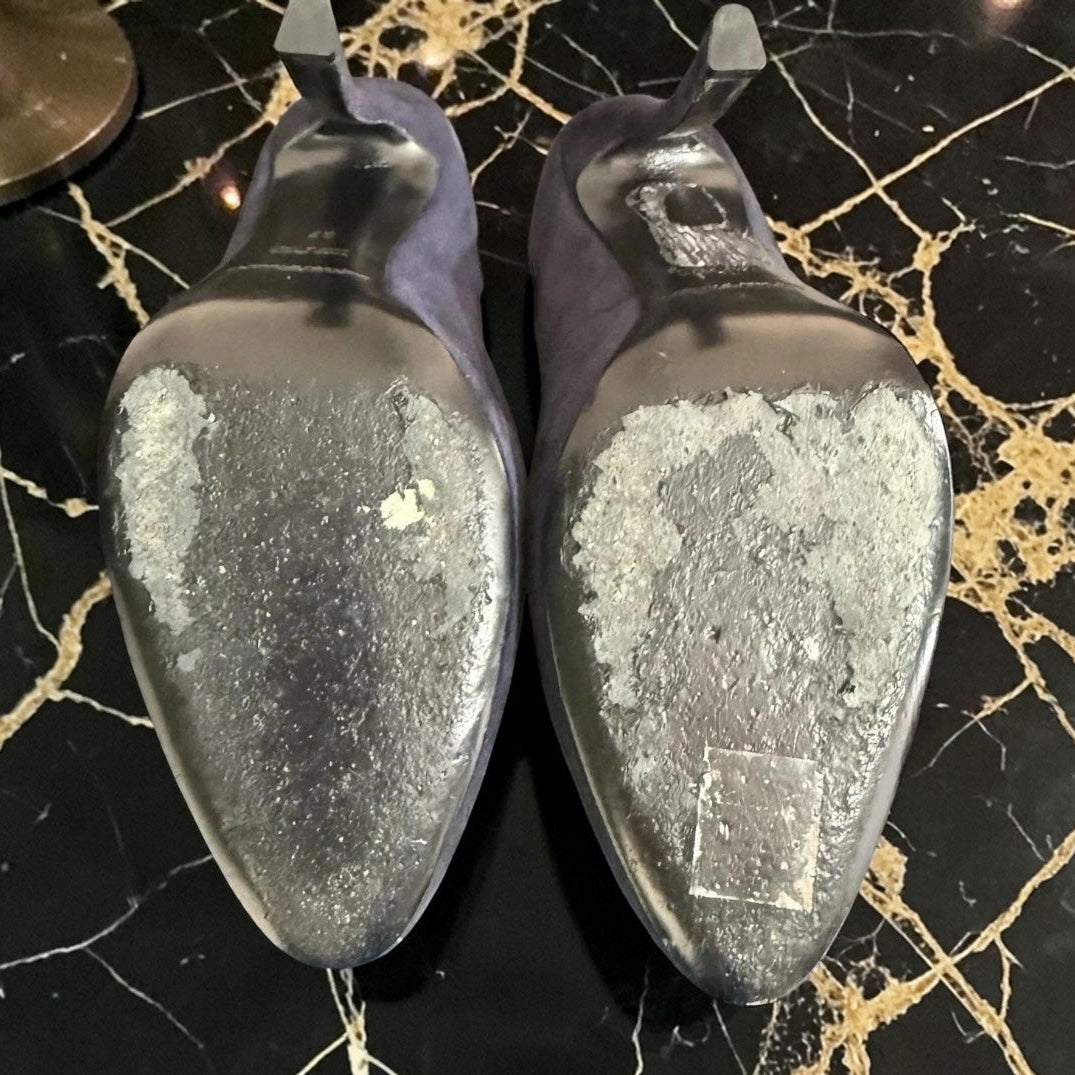 Emporio Armani Navy And Black High Heel Shoes, UK4 EU37