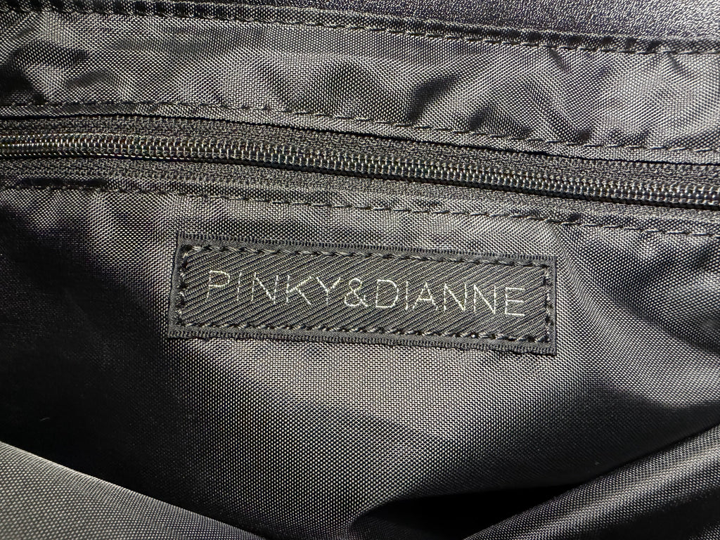 Pinky & Dianne Monogram Canvas Tote Bag – Black &amp; Gold