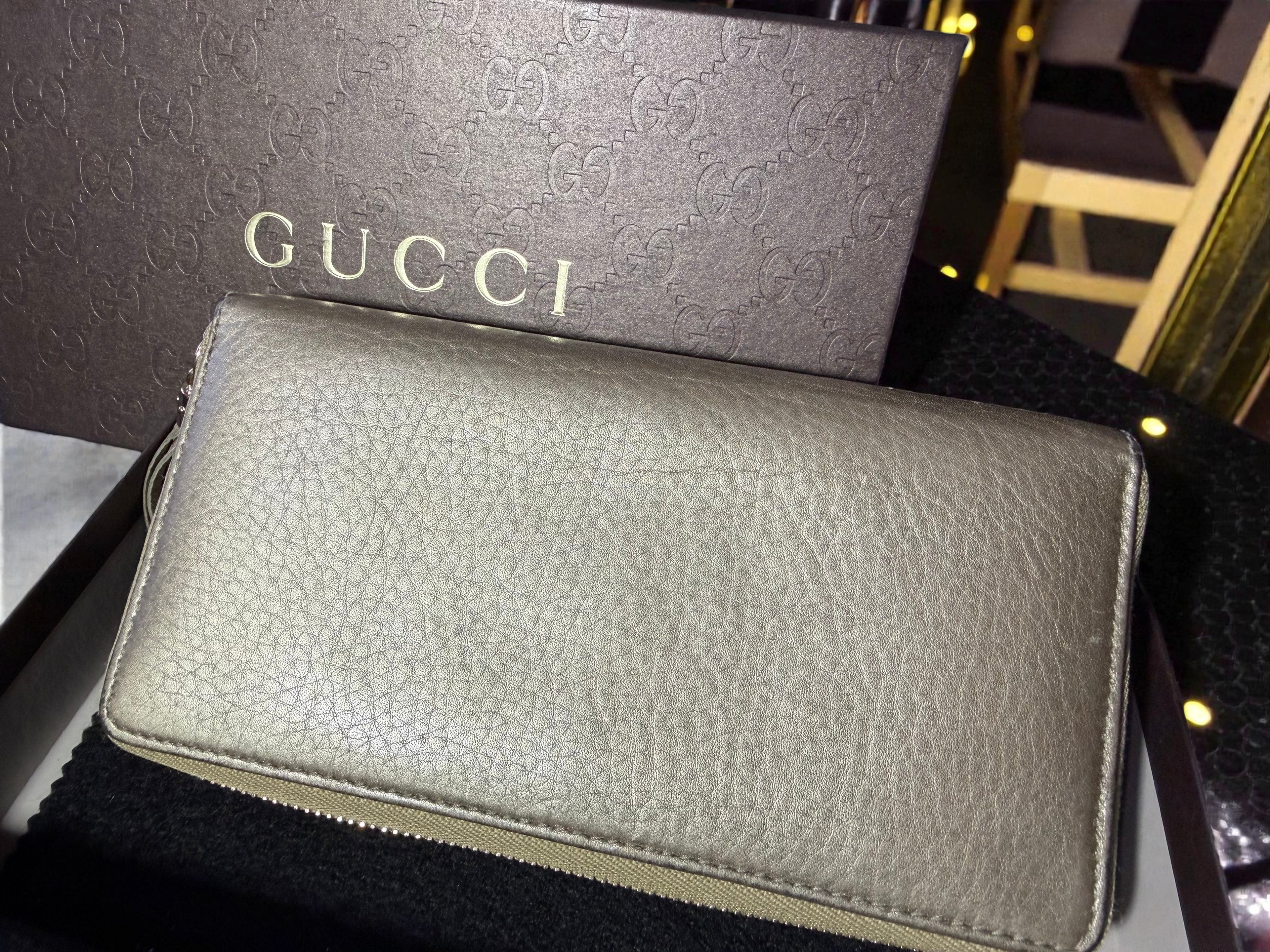 Gucci Soho Champagne Gold Long Wallet