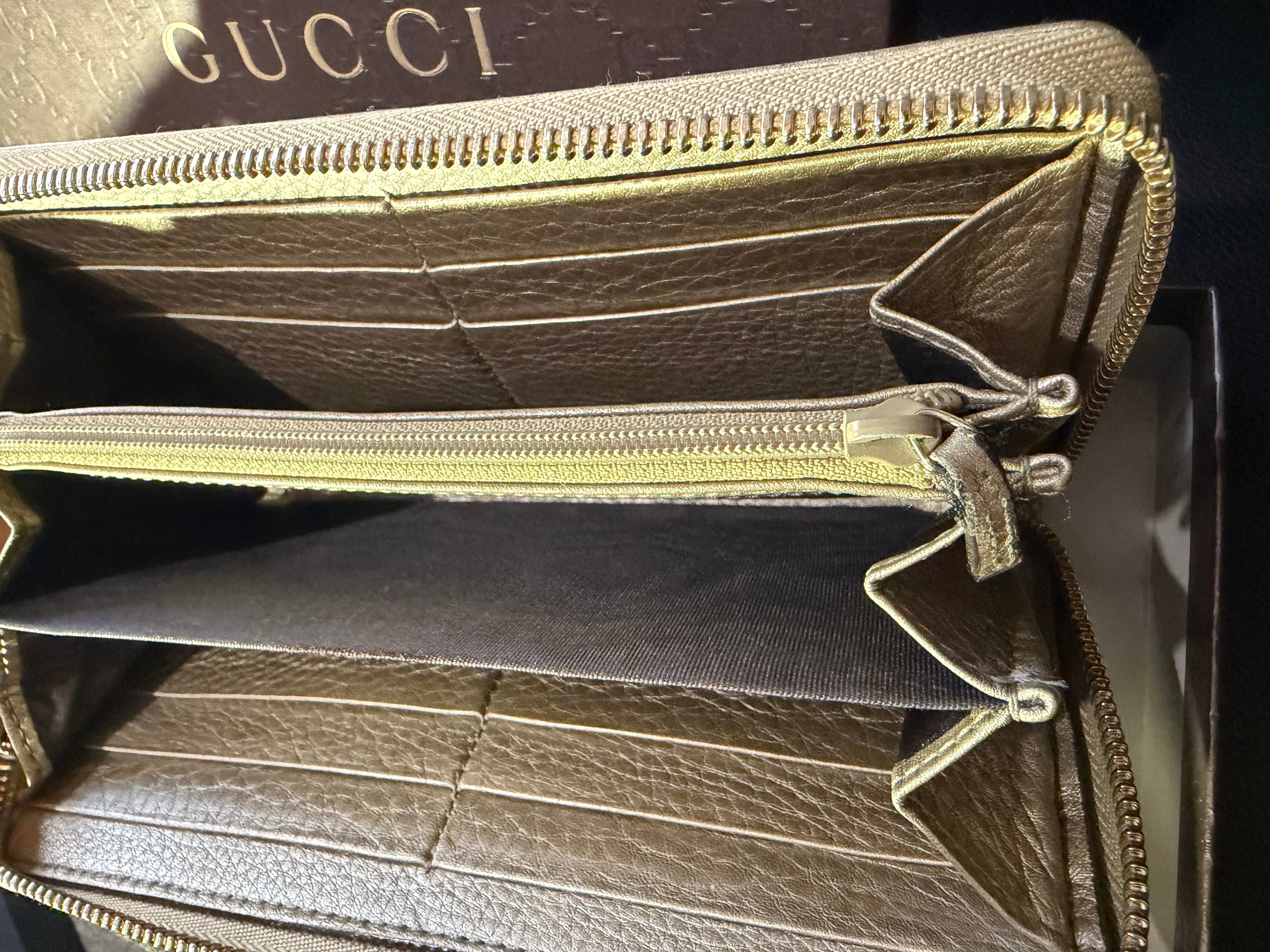 Gucci Soho Champagne Gold Long Wallet