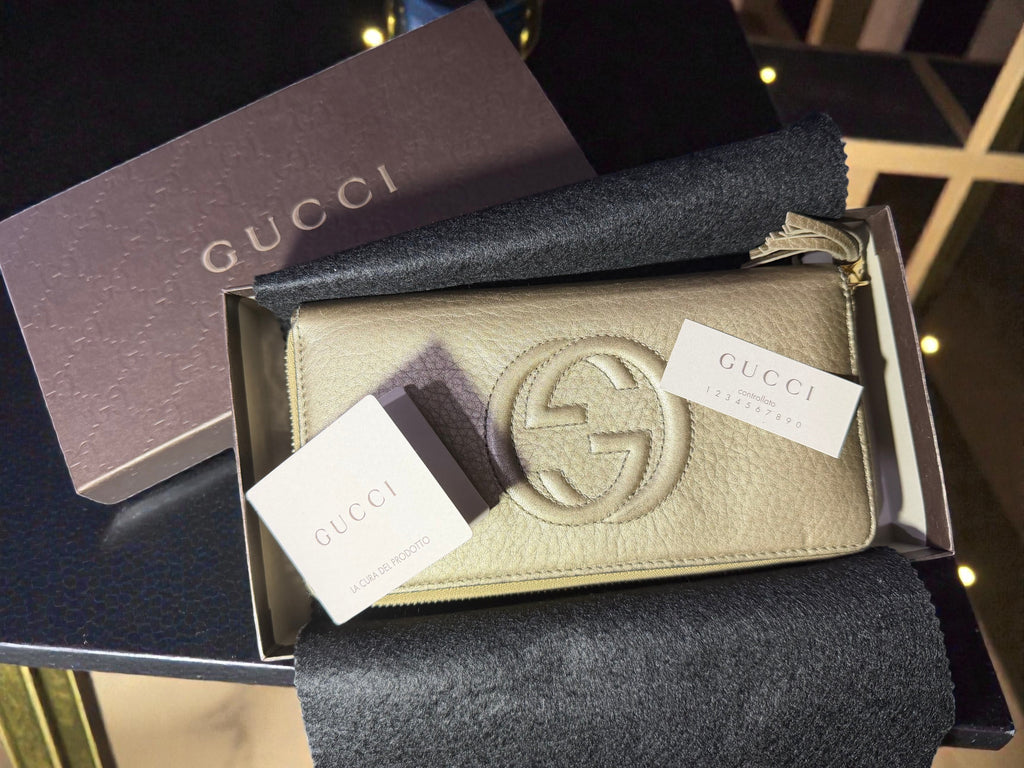 Gucci Soho Champagne Gold Long Wallet