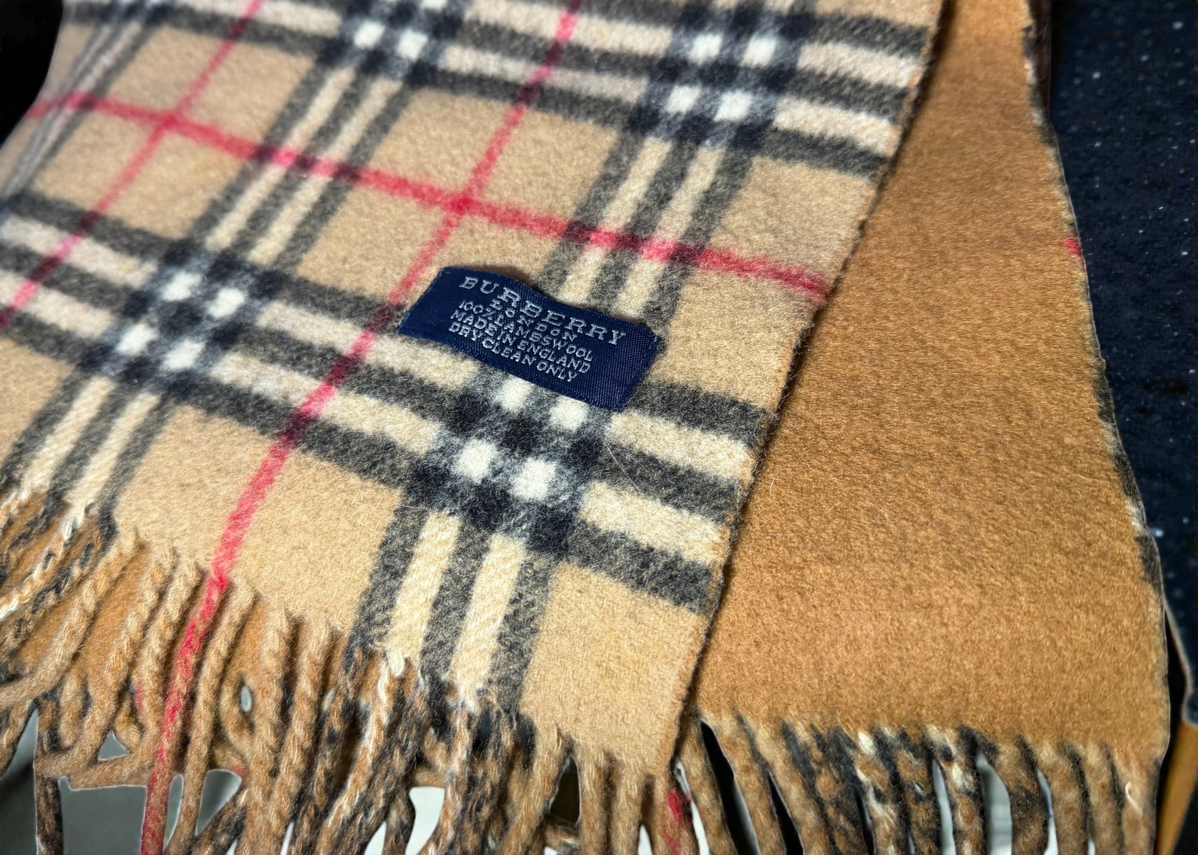 Burberry Traditional Nova Check Lambs Wool Scarf