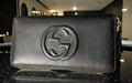 Gucci Soho Black Pebble Leather Wallet