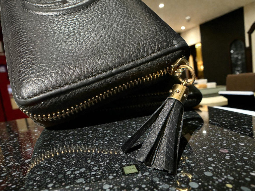 Gucci Soho Black Pebble Leather Wallet