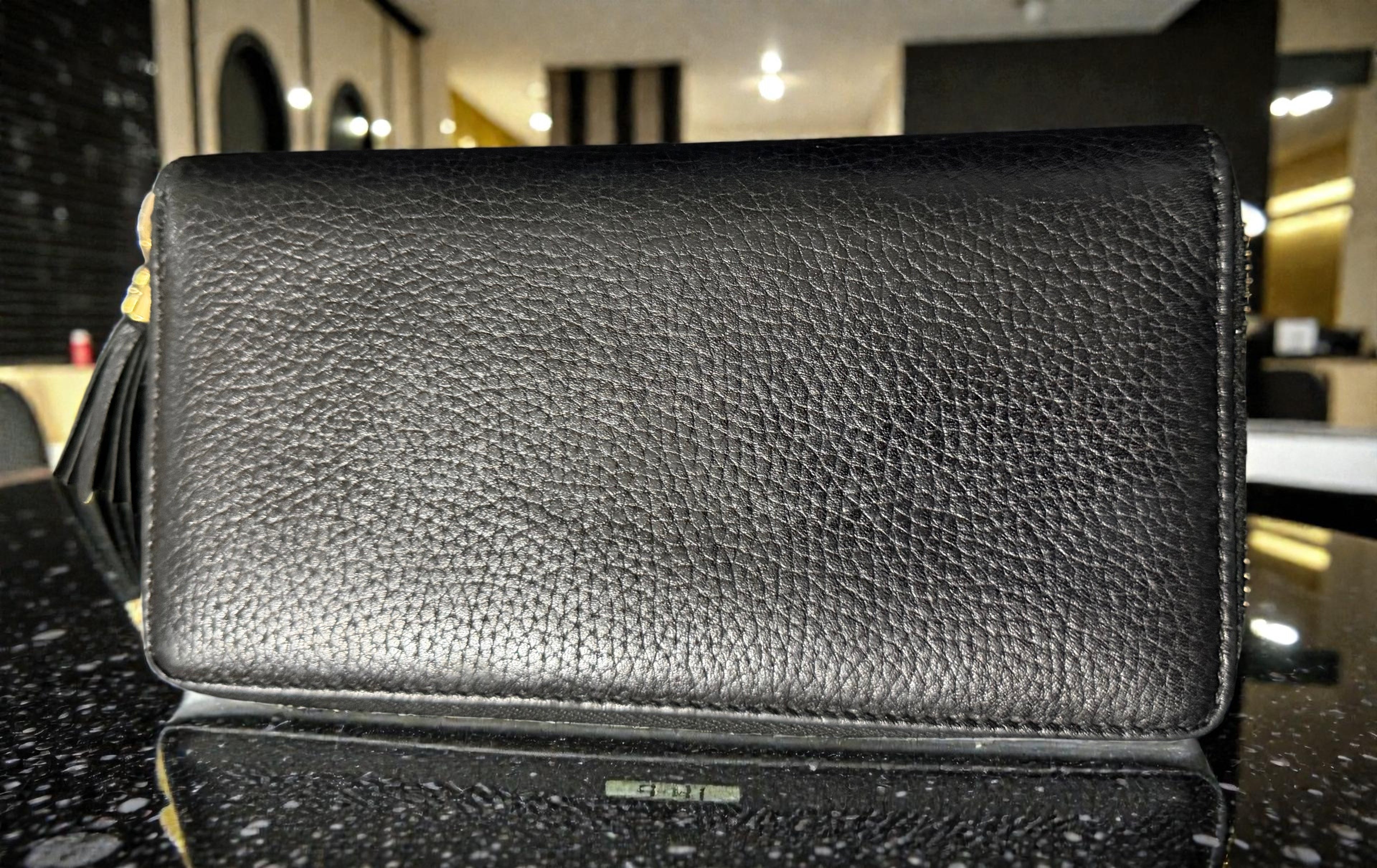 Gucci Soho Black Pebble Leather Wallet