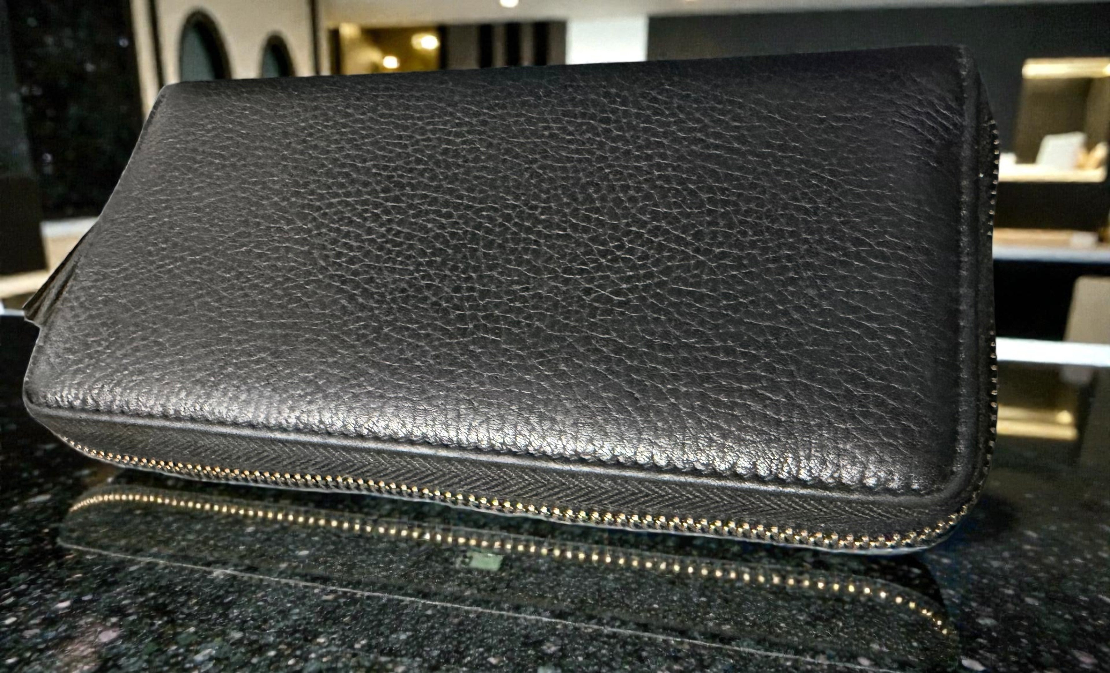 Gucci Soho Black Pebble Leather Wallet
