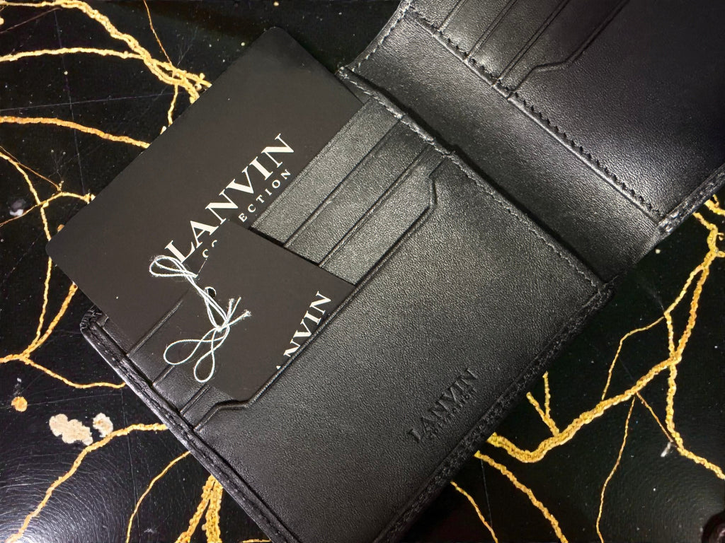 Lanvin Geldbörse aus schwarzem Kalbsleder