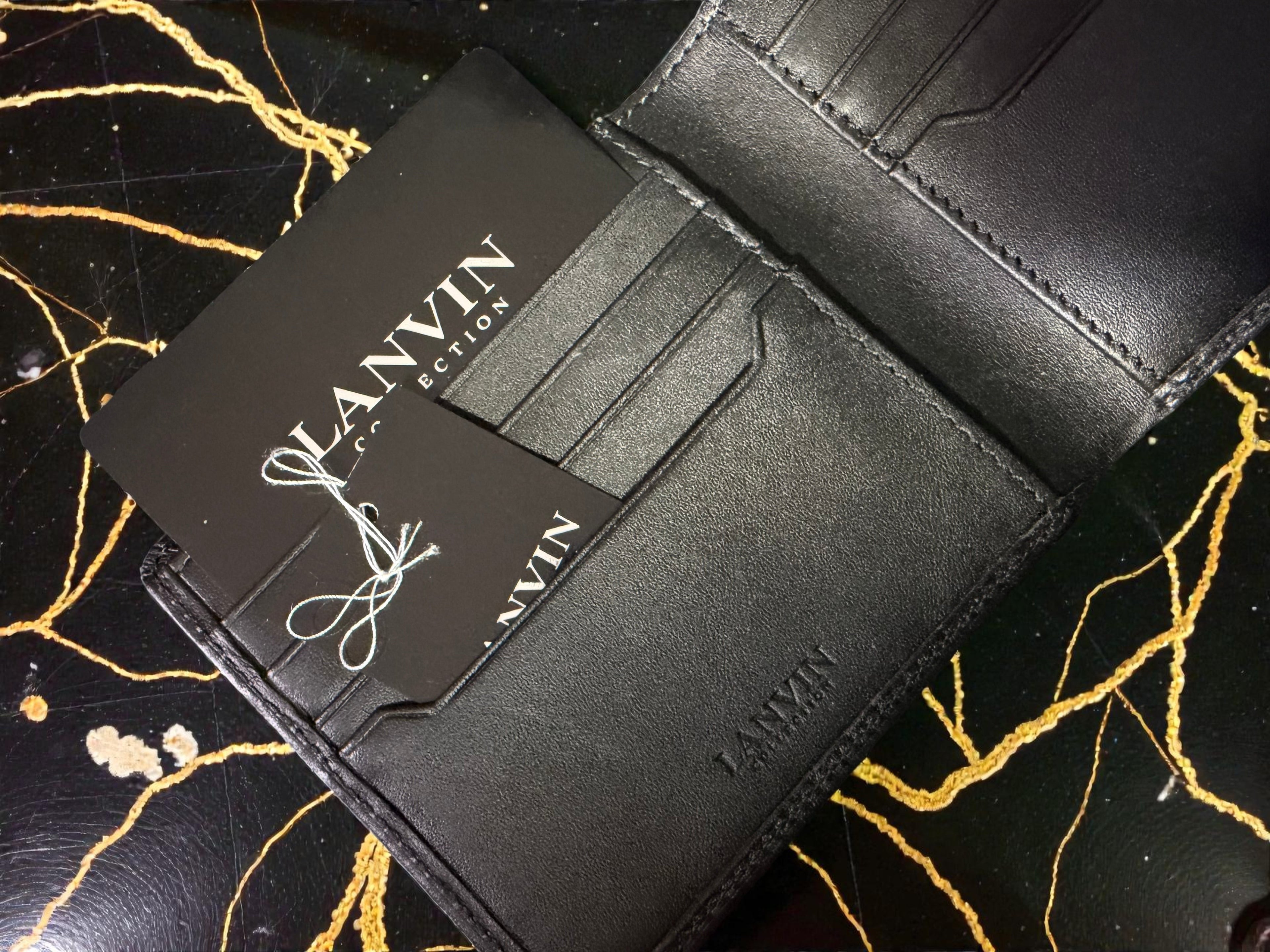 Lanvin Geldbörse aus schwarzem Kalbsleder