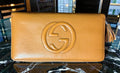 Portefeuille en cuir orange Gucci Soho