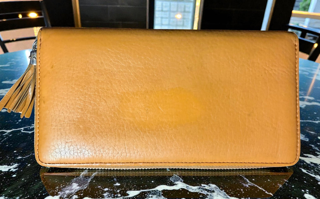 Portefeuille en cuir orange Gucci Soho