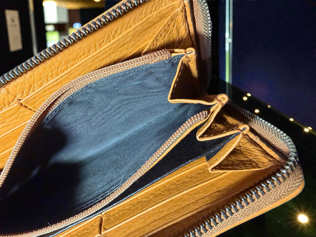 Portefeuille en cuir orange Gucci Soho