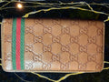 Gucci Guccissima Brown Leather GG Long Wallet