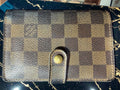 Louis Vuitton Damier Ebene Portefeuille Viennois Kiss Lock Wallet