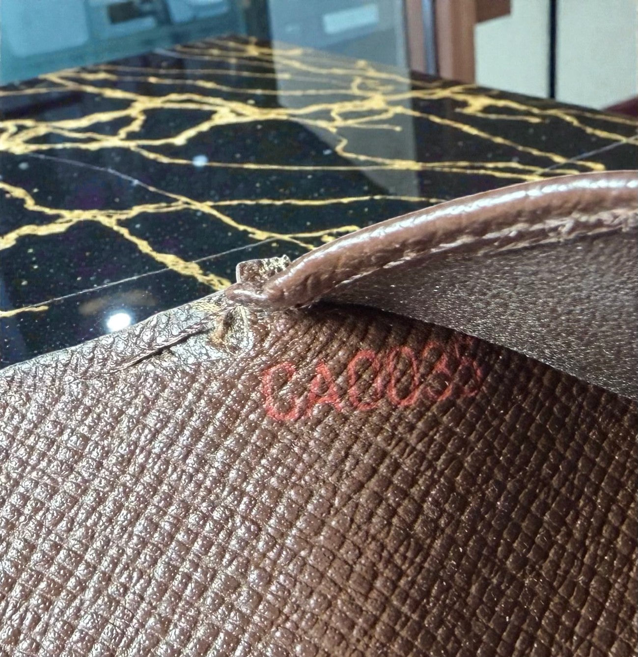 Louis Vuitton Damier Ebene Portefeuille Viennois Kiss Lock Wallet