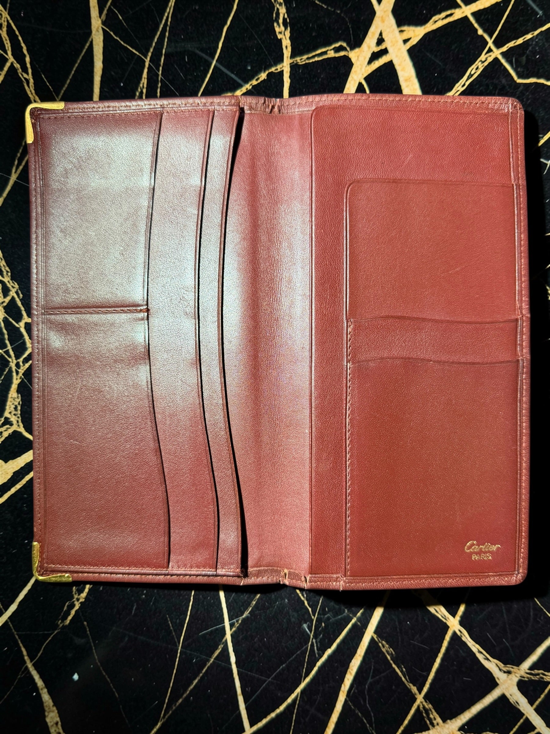 Cartier Must de Cartier Long Bifold Wallet in Calfskin Leather