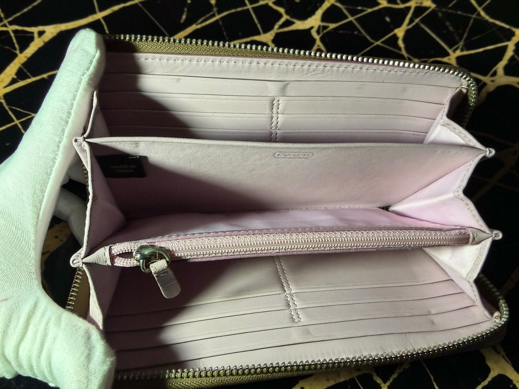 Coach Long Zip-Around Wallet in Signature Optic Art