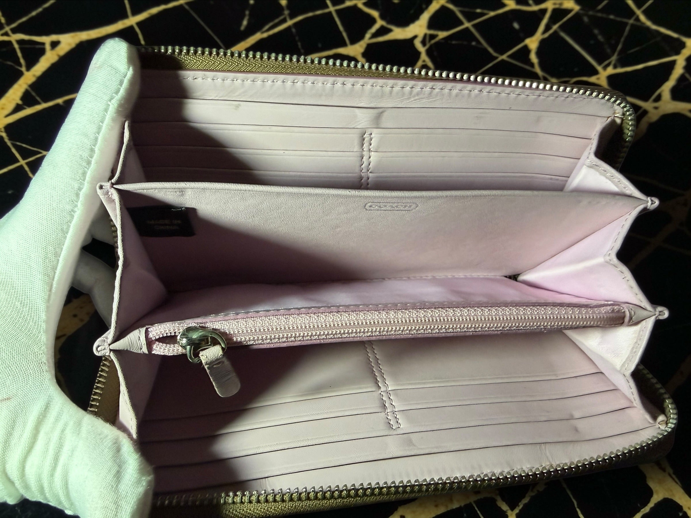 Coach Long Zip-Around Wallet in Signature Optic Art