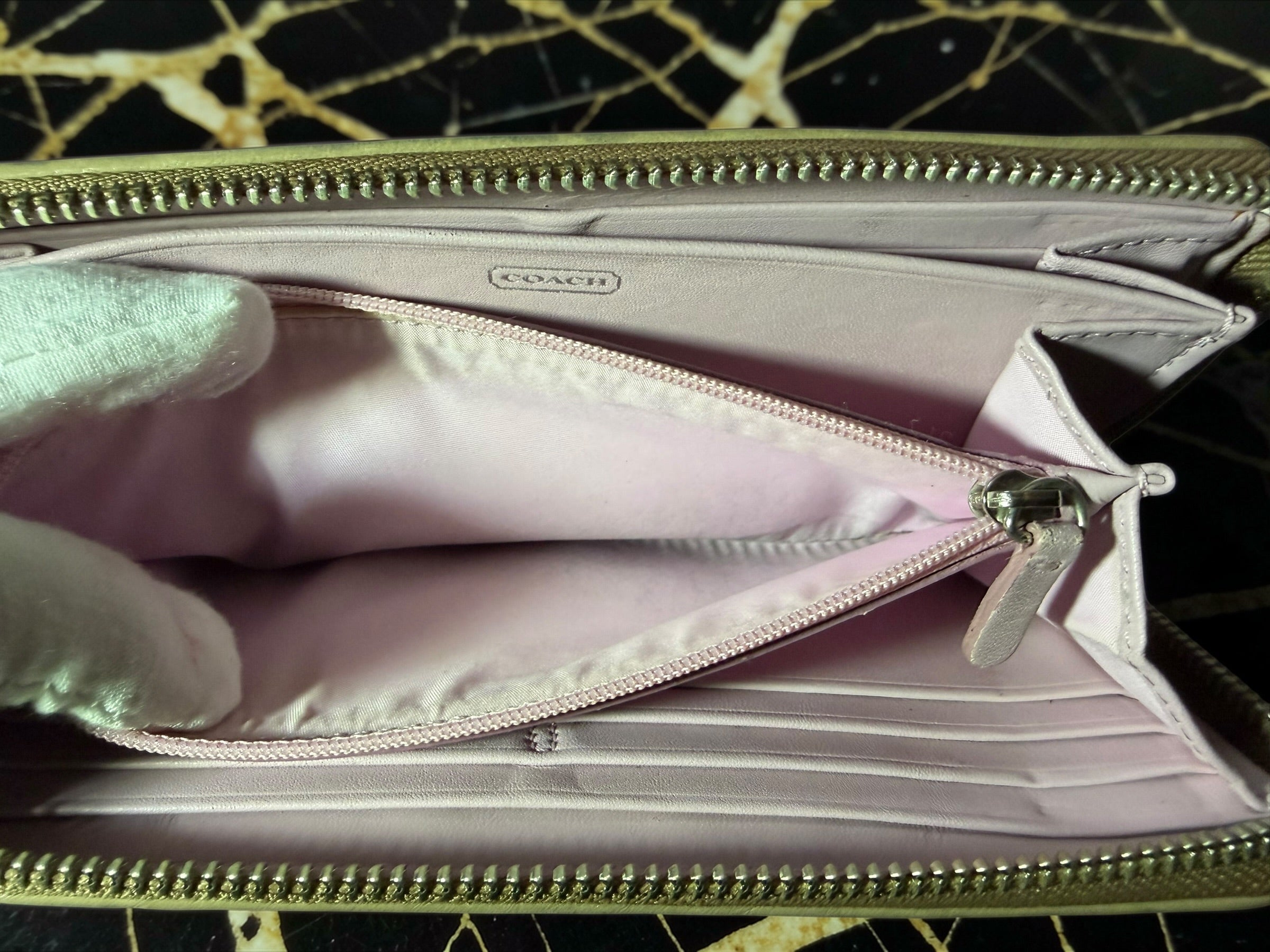 Coach Long Zip-Around Wallet in Signature Optic Art