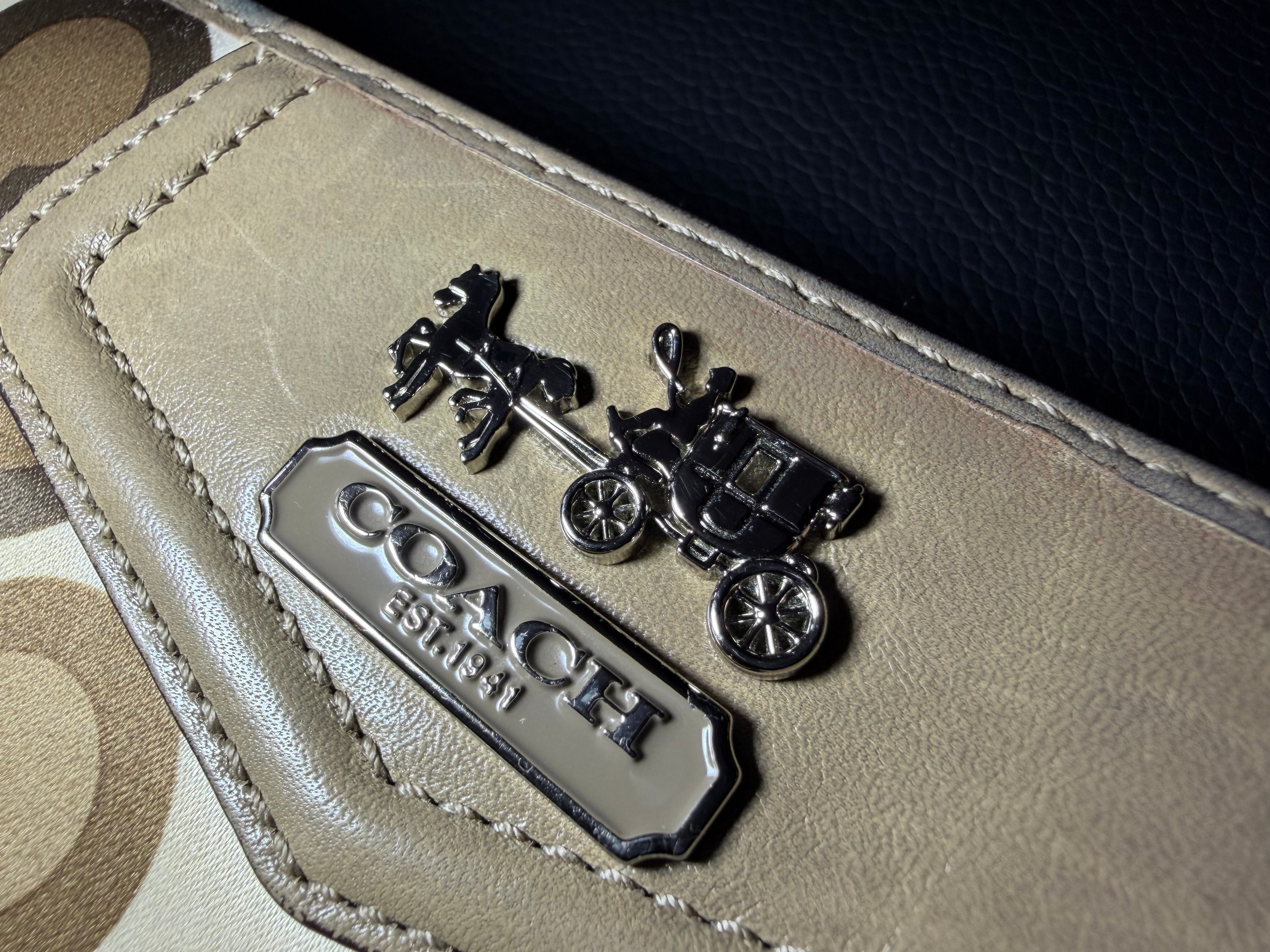 Coach Long Zip-Around Wallet in Signature Optic Art