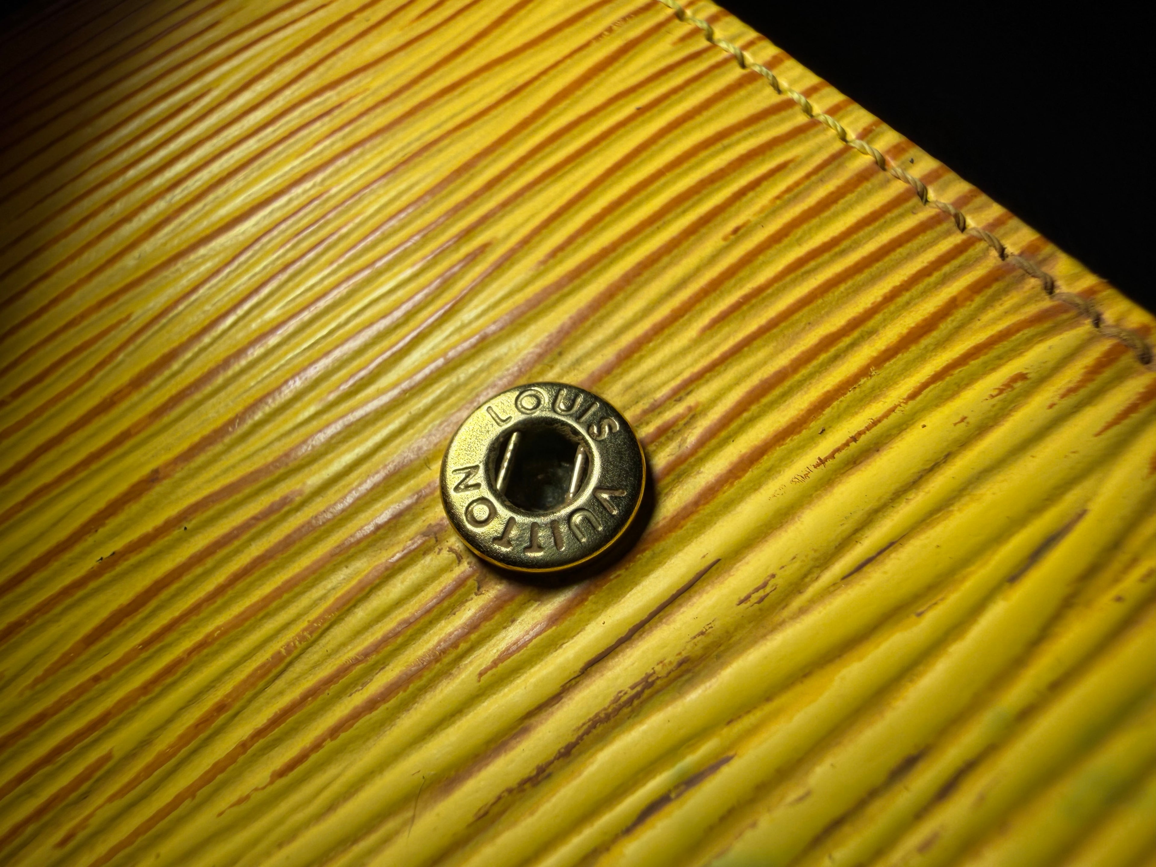 Louis Vuitton Yellow Epi Leather Compact Bifold Wallet