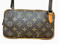 newtoyouluxuries vintage Louis Vuitton Pochette Marly crossbody bag in iconic brown monogram coated canvas